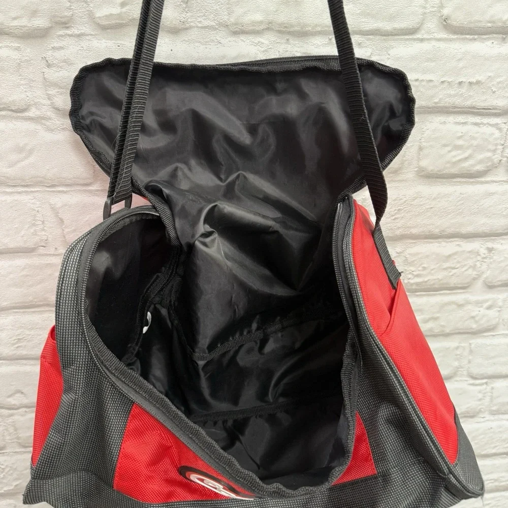 Coca Cola Red Black Tote Medium Sized Duffle Bag With Shoulder Strap Coca Cola